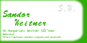 sandor weitner business card